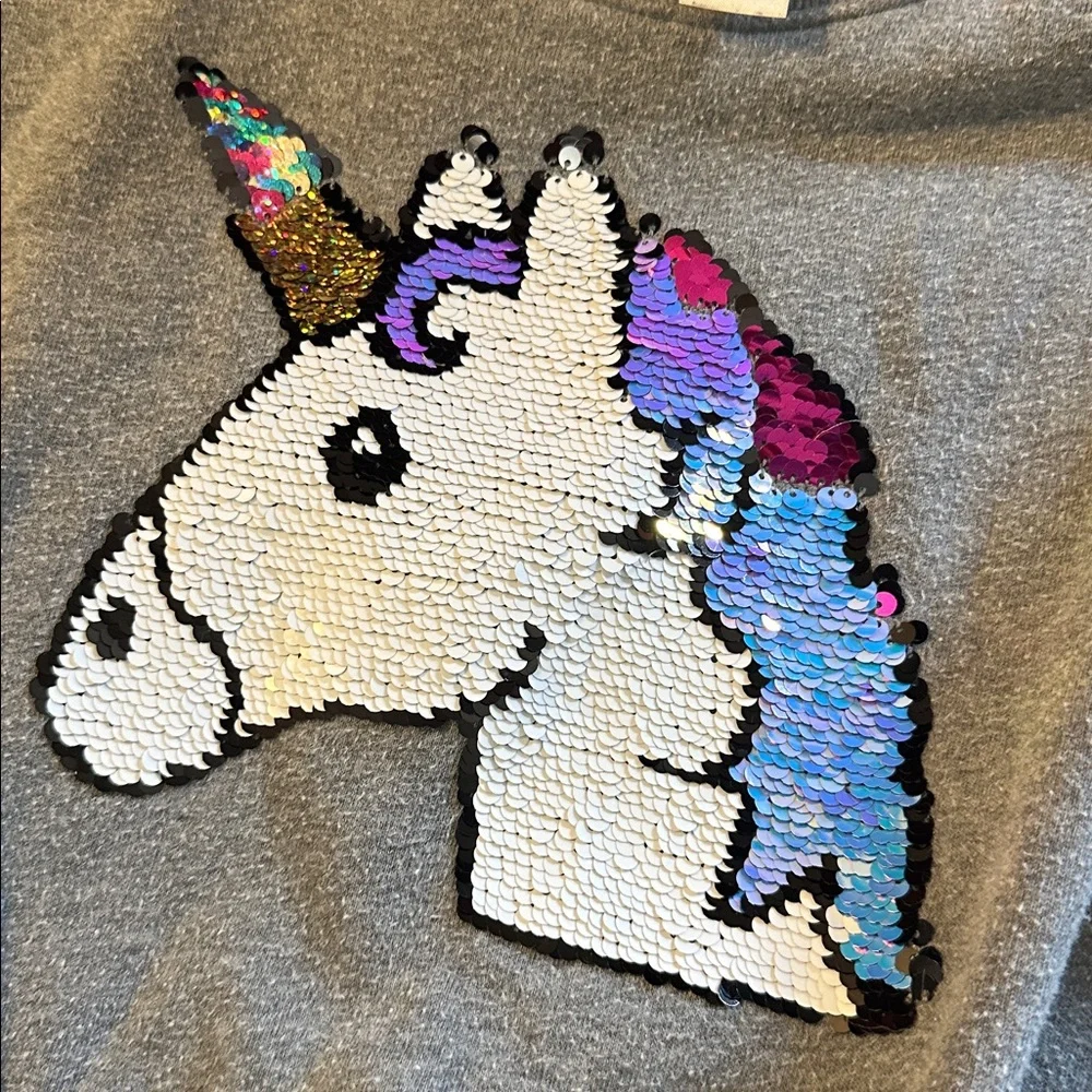 OshKosh Unicorn Flip Sequin Sweatshirt Wonder Nation Velour Pants 10
